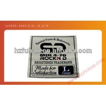 2013 Directly factory woven size labels for clothes