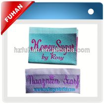 women custom iron on woven label
