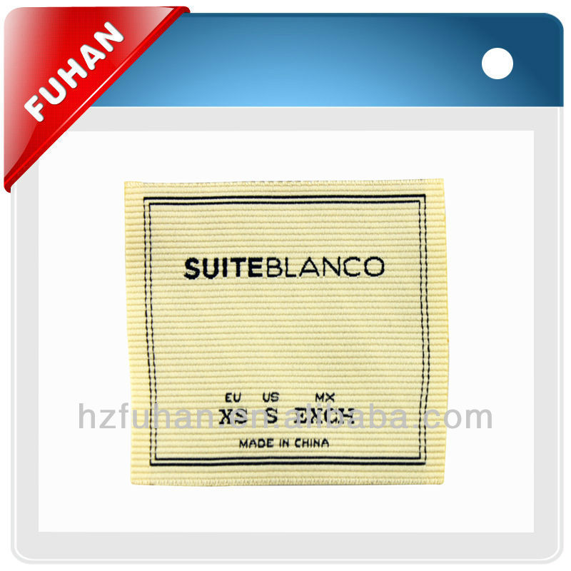 2013 Best Quality woven clothing label for clothes
