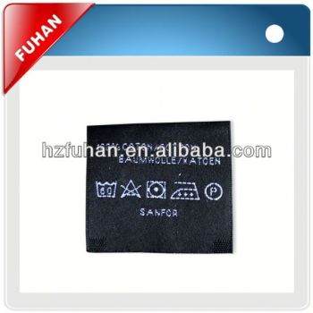 High quality polyester satin damask woven label for garment