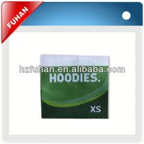 High quality polyester satin beanie woven label for garment