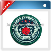 High quality polyester satin woven label patch for garment