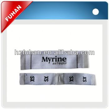 High quality polyester satin woven neck label for garment
