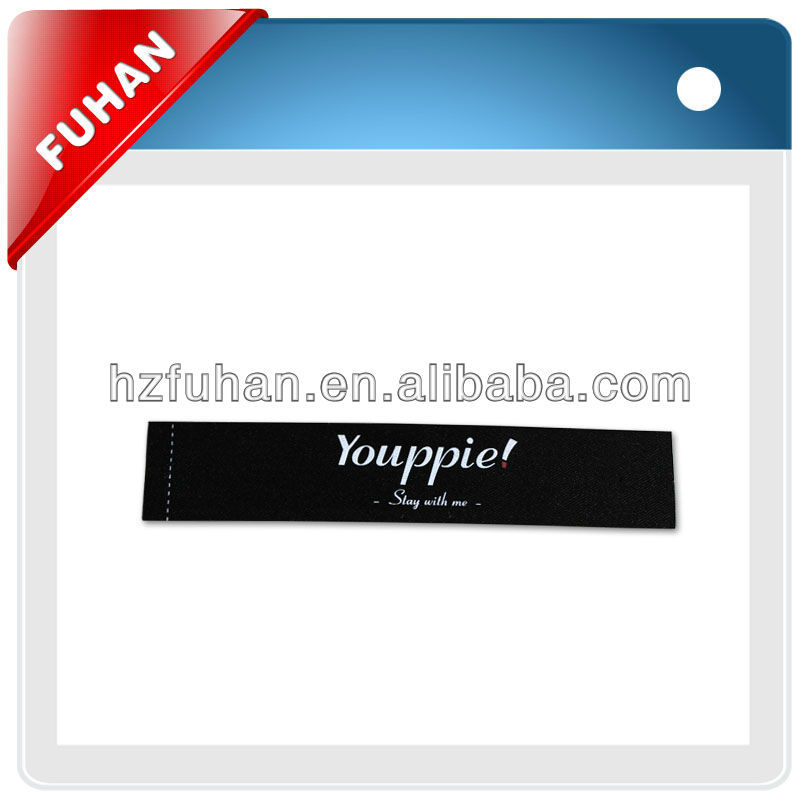 Double faced satin high quality printed garment labels