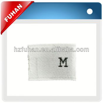 Elegant woven size label for women's clothing