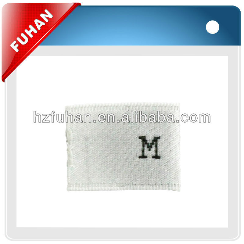 Directly factory letter size label for for ladies' garment