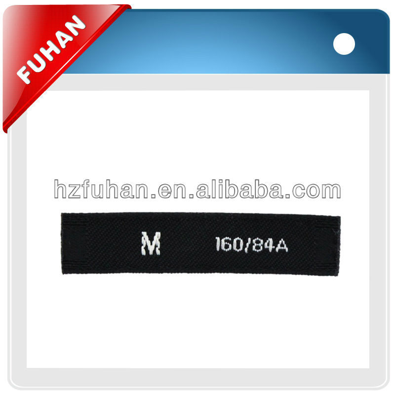 colorful woven labels end folding for tshirt jeans
