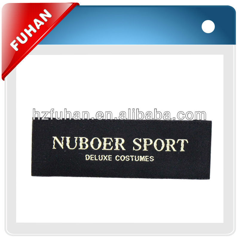 Custom order silver thread material woven label for clothing