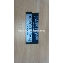 2014 Hot sale plain woven label with hot cut technic for garment ,bags