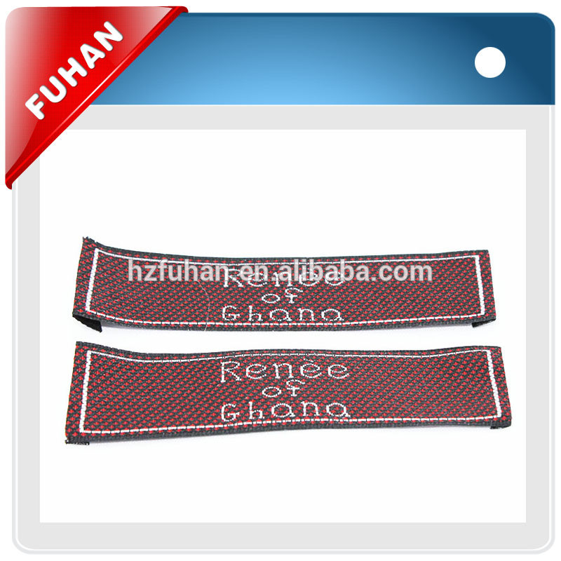 Newest style woven label with colorful picture for garment