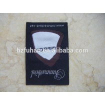 Factory directly custom order HD plain woven label for garment/toys /bags