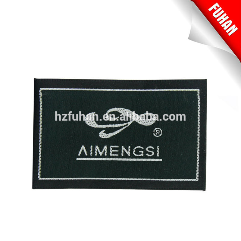 Damask best price content end folded woven label for garment