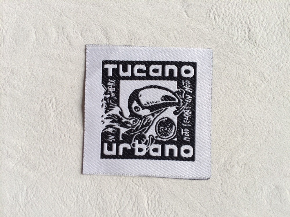 Rectangle cotton clothing woven labels/woven tags