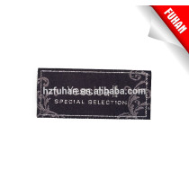 Heat cut sew in woven labels for top grade woman clothing