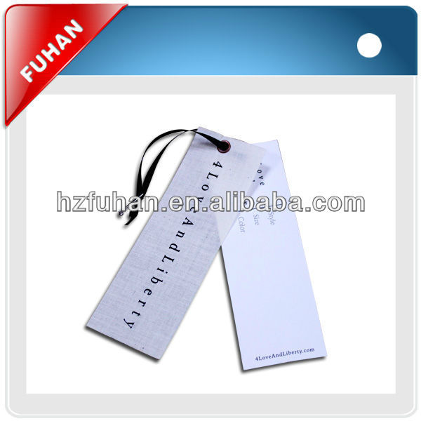 Newest design directly factory brilliant hangtags for garment