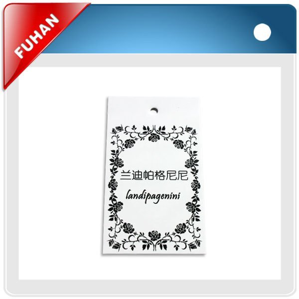 hot sale widely used paper printed hangtag for clothes