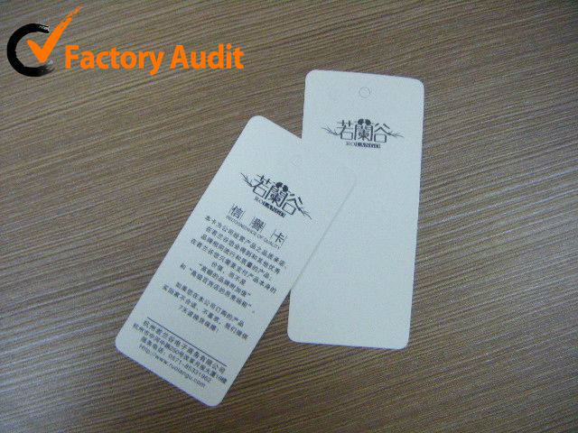 2013 fashion white card paper hangtags for clothes
