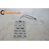 fabric hangtag widely used as fashion accessories applied to apparel