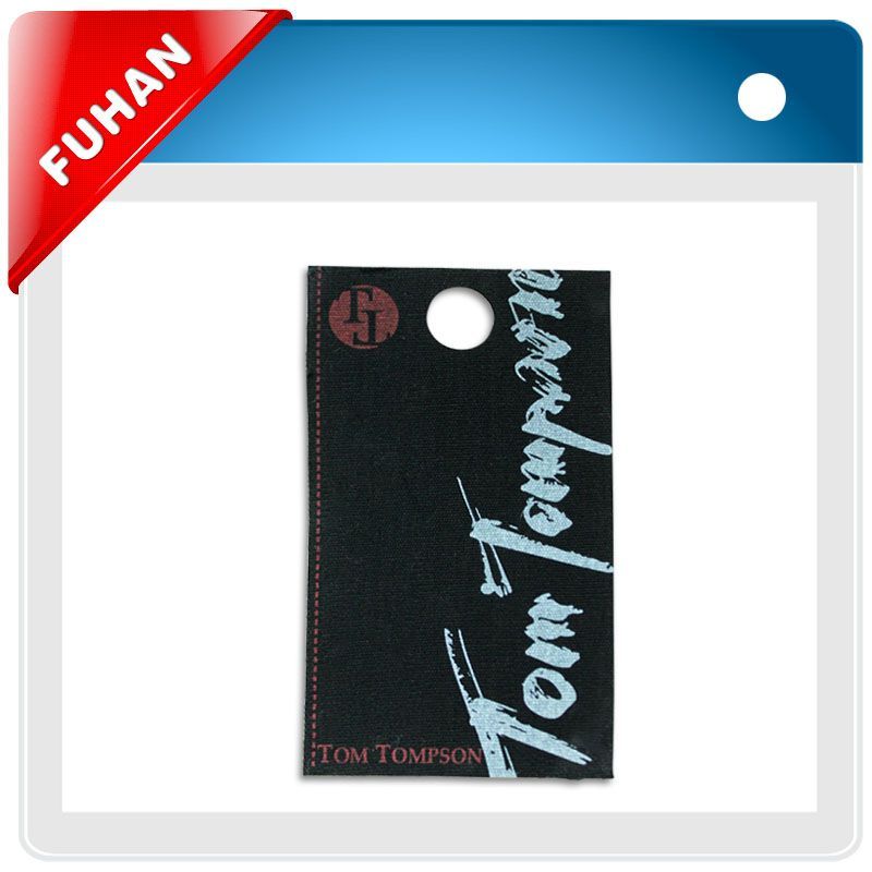 fabric hangtag widely used as fashion accessories applied to apparel