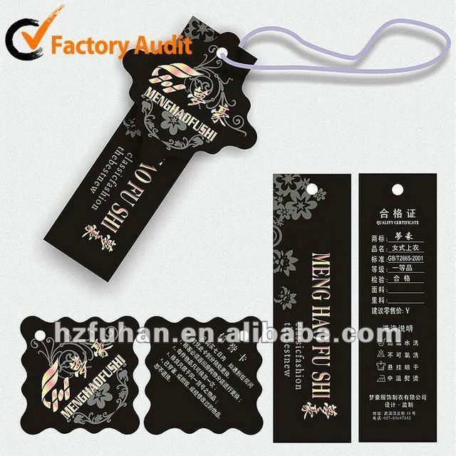 2012 widely used 300g kraft paper hang tag design