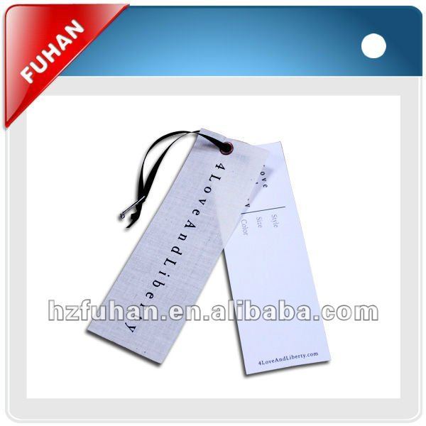 Fashion style fancy paper hang tags for clothes
