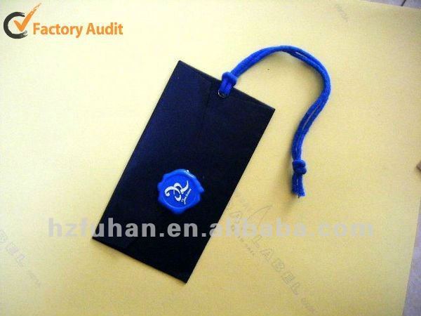2013 exquisite casual garment hangtag with fabric