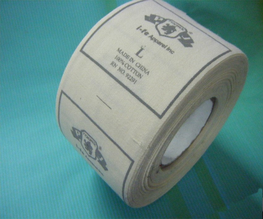 garment washable cotton label