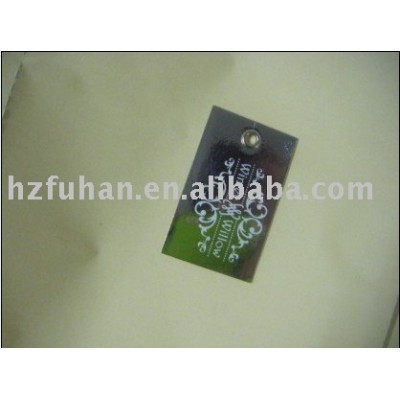 silver card paper tag