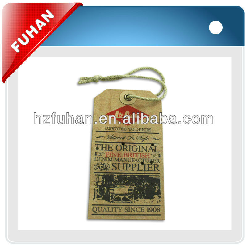 High quality paper hangtags for clothing are available