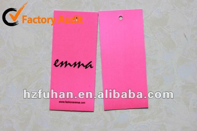 Customized paper hang tag of printing for handbag