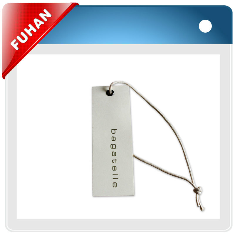 off-white board hang tag for garment