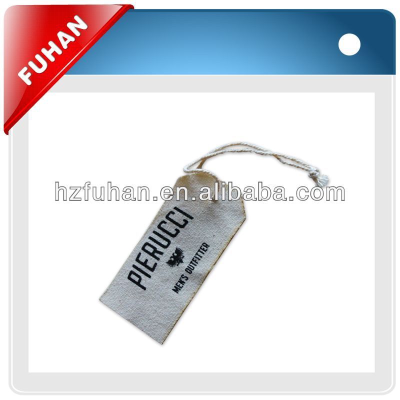 canvas hang tag for jeans and hat