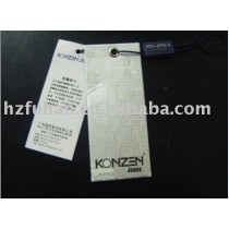 Garment label paper hang tag for shirt high quality