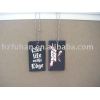 garment PVC hang tag with logo printed and metal chain