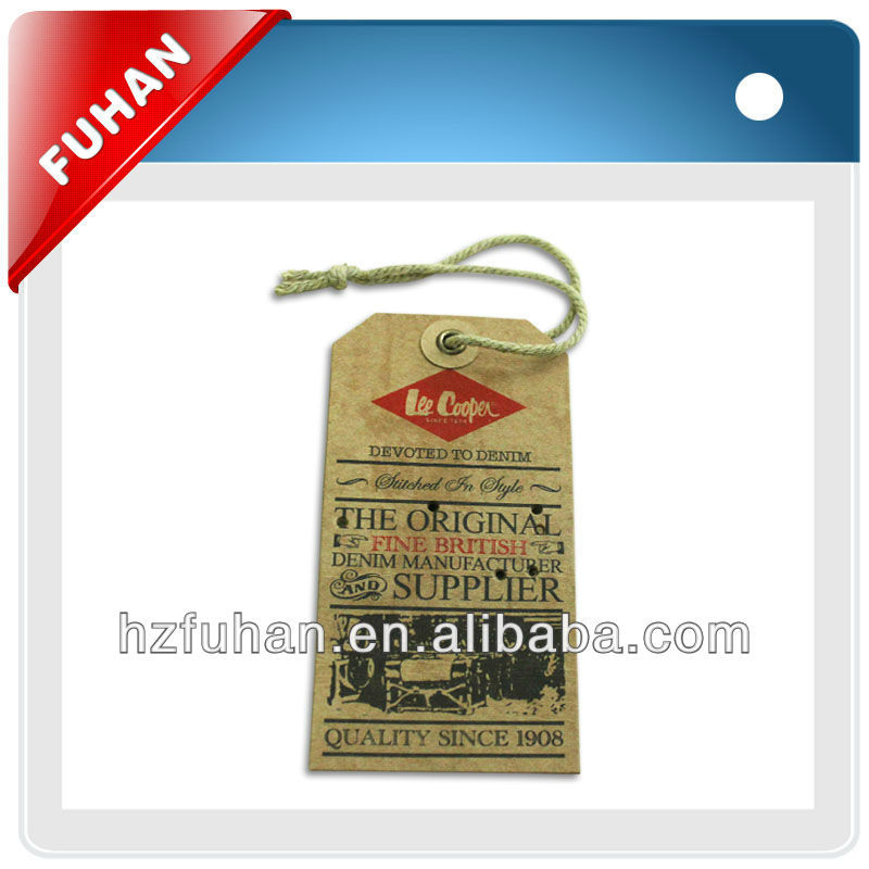 Direct Manufacturer high quality and beautiful appearance printing paper hangtags