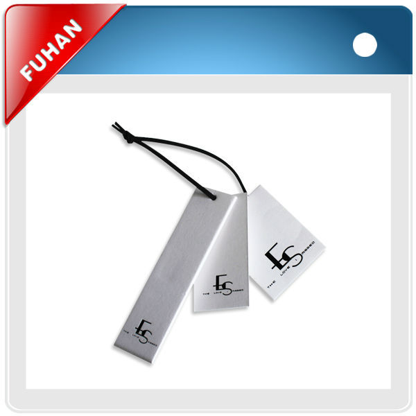 Newest design directly factory hang tag/garment hang tag