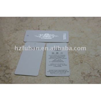 Hot silvery white cardboard tags for Chinese amorous feelings dress