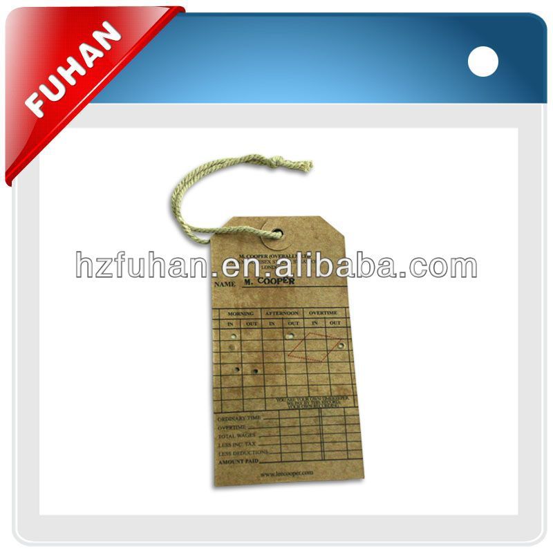 fashion kraft paper tags for Bull-puncher knickers