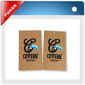 Embossed cardboard garment recyclable shoes hangtag