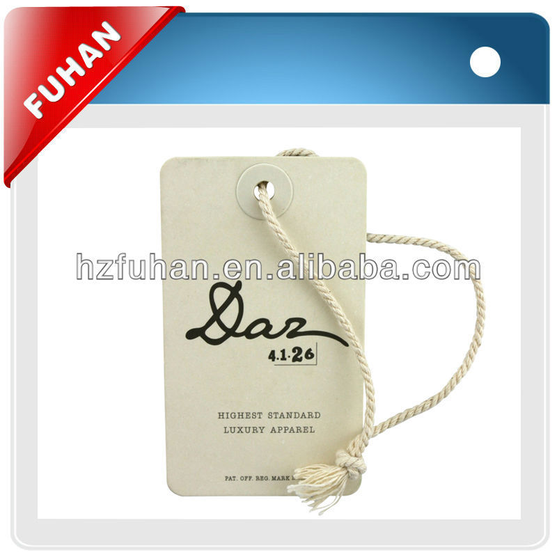 Factory specializing in the production of high grade hang tags design