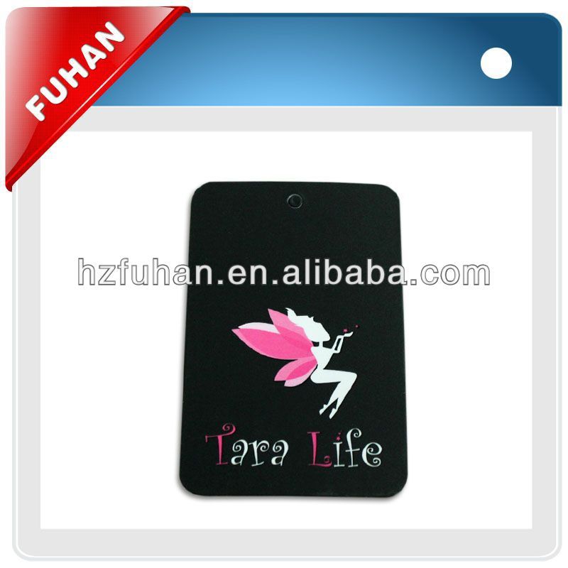 2013 Best Quality printed plastic hang tags for garments