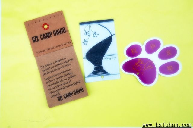 Directly factory customed new garment hangtag with string