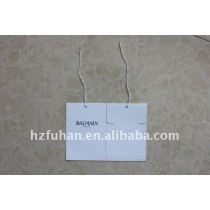 fashion paper hangtags with cotton thread for buttons