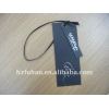 silver printed black paper hangtags for clothing
