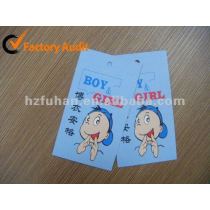 high quality garment grossy paper hangtag that special design