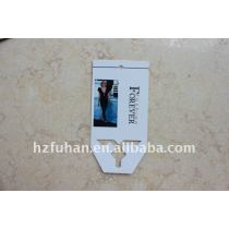 glossy paper hangtags with hole for jeans