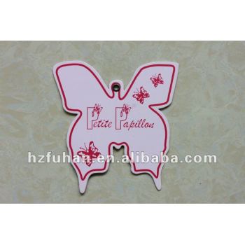 Butterfly-shaped hang tag fou kid germent