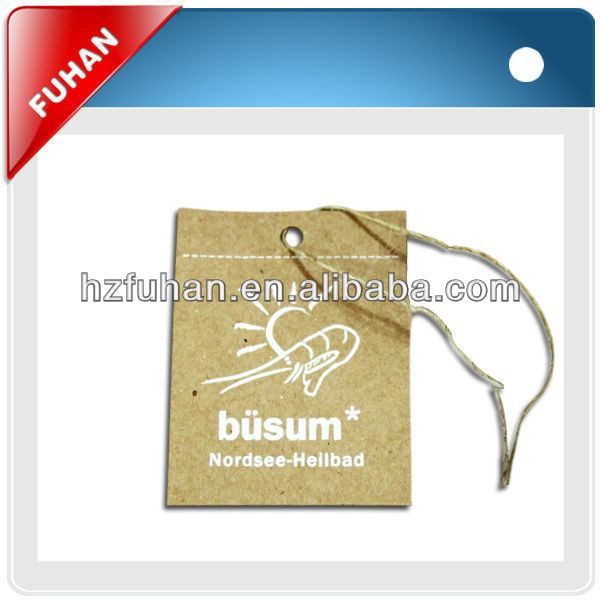 2013 Hot sale customized recycled paper garment hang tags