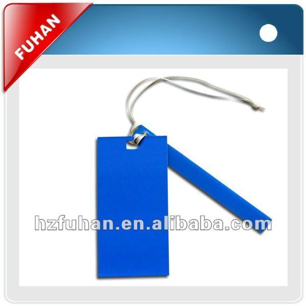 2014 customized PVC/cardboard/black/ hang tag with string for shoes/garment/bag
