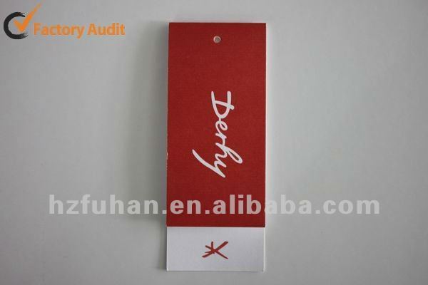 White Paper Hang Tag for Casual Suit